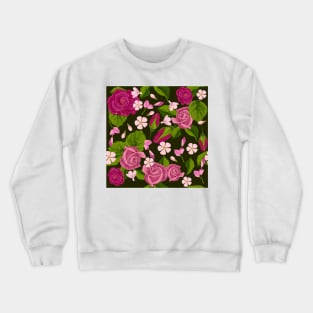 pattern of roses Crewneck Sweatshirt